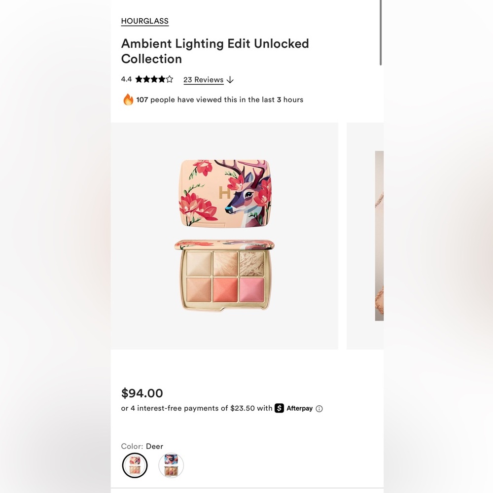 Hourglass Ambient Lighting Edit Unlocked Collection with Pink and Beige Deer